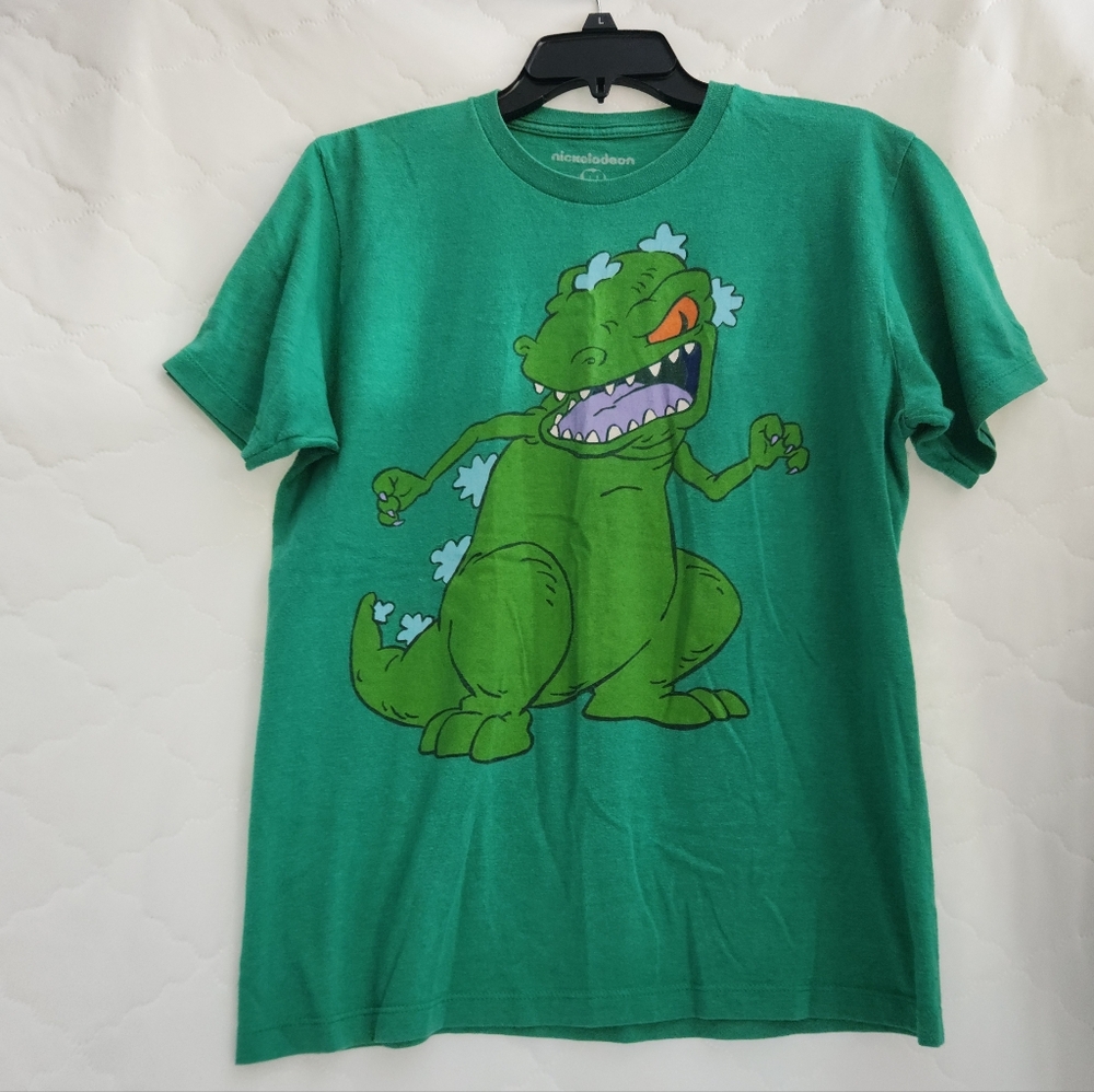 Y2K VTG Nickelodeon Green Dinosaur Graphic Tee
